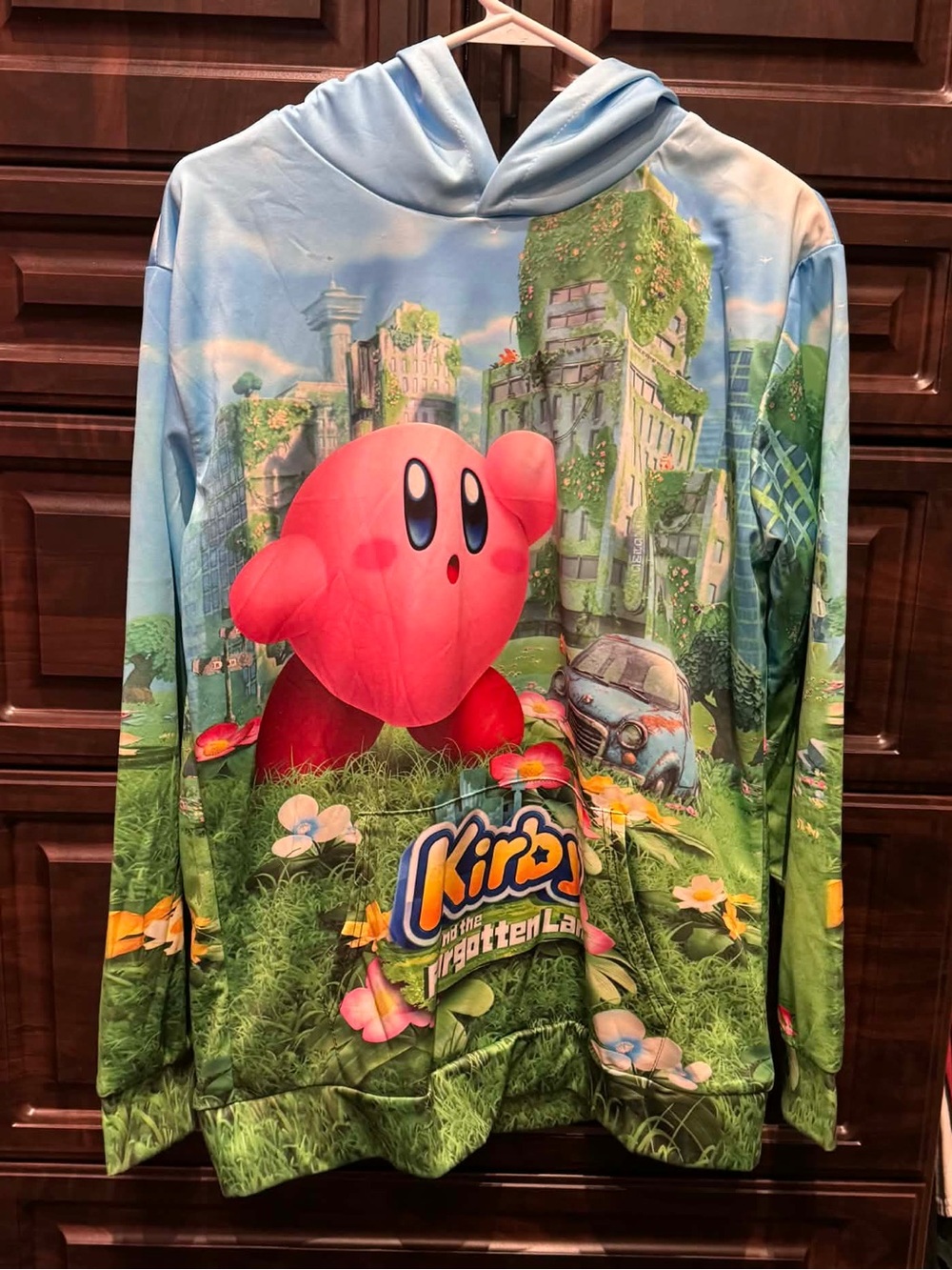 Kirby All-Over Print Hooded Sweatshirt - Bright Pink Kirby UNISEX XL